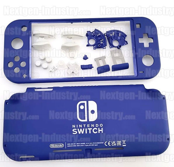 Coque Bleue foncé dark blue + kit boutons Nintendo Switch Lite