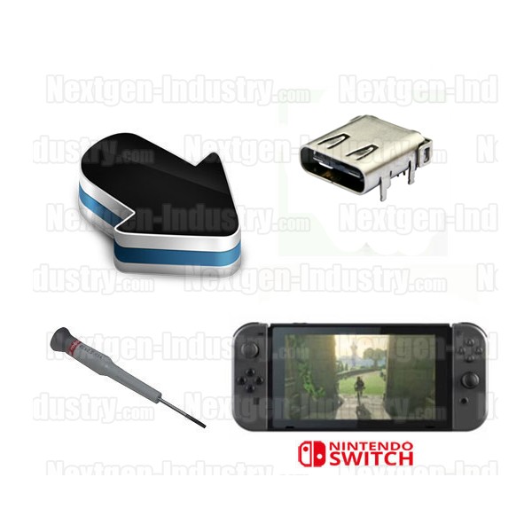 Port Type C pour Console de jeux Nintendo Switch Port USB à souder prise  connecteur de charge